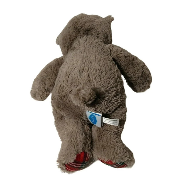 Cloud B Moose Dreamy Hugginz Plush Stuffed Animal Toy Brown Plaid 15 inch - Picture 4 of 7